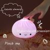 1pc Cute Dumpling Night Light, Silicone Cute Bun Lamp With Touch Control, Kawaii Nursery Light For Room Bedroom Home Decor, Valentine's Day Birthday